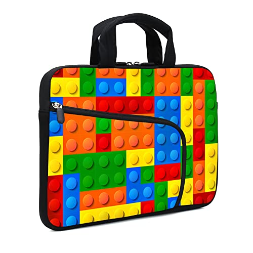 AMARY Laptop Sleeve 11.6"-12.2" Chromebook Case Ultrabook Case Notebook Sleeve PC Messenger Bag Tablet Case Neoprene Handle Sleeve for Men Women (Puzzle) - color: Puzzle