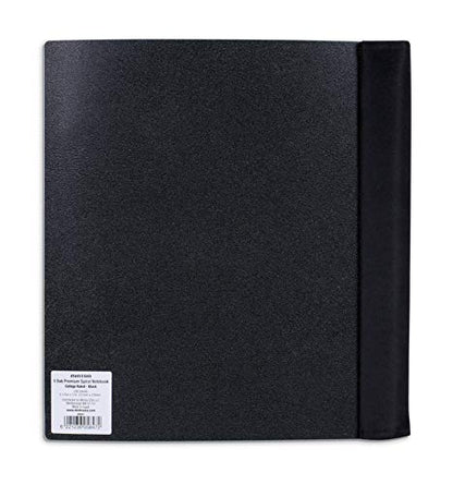 Mintra Office Durable PREMIUM Spiral Notebook, ((Black, 5 Subject, 8.5in x 11in)), Fabric Covered Coils, No Snags, Removable Adjustable Pocket Dividers, Ruler, Organization, Customizable - color: Black, size: 5 Subject (8.5in x 11in)