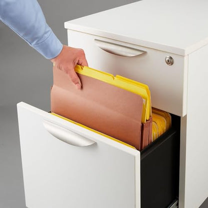 Staples Recycled Reinforced File Pockets, Letter Size, 3.5‑Inch Expansion, Heavy‑Duty Brown Pocket Folders – 50/Carton - style: 50 Pack