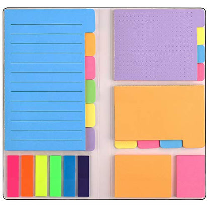Sticky Notes Set, Post Self-Stick Notes Pads for Journaling Notebook Planner Study, Office Supplies College Essentials Back to School Supplies for High School Students Teen Girl Gifts Preppy Stuff - color: Candy