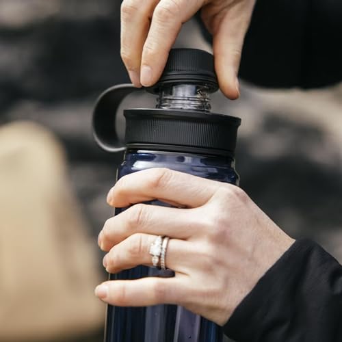 YETI Yonder Water Bottle with Yonder Tether Cap, Lightweight, Leakproof and BPA-Free - color: Charcoal, size: 25 Ounces