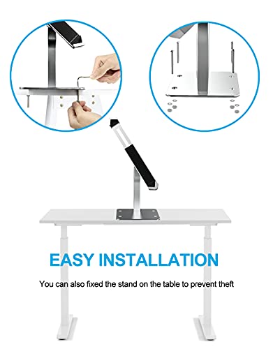 Anti-Theft Desktop Tablet Kiosk Stand Holder, Heavy Duty Countertop Tablet POS Display Mount with Security Lock and Key, Compatible with iPad Pro/Air/Mini, Galaxy Tabs, More 7-11" Tablets