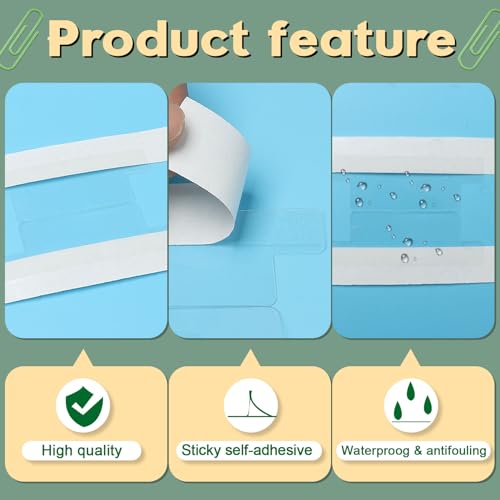 100 Pieces 2 Inch Insertable Self-Adhesive Tabs with Printable Inserts and File Folder Labels - Clear Planner Tabs for Book Pages