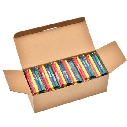 Madisi Crayons Bulk Pack, Regular Size, 4 Colors, 60 Packs, 240 Count | Crayons Bulk Individual Packs for Kids Classroom Set - size: 1 Count (Pack of 240)