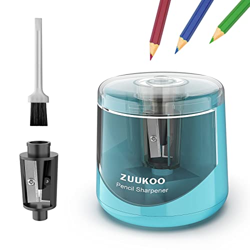 Electric Pencil Sharpeners, Battery Powered for Colored Pencils, High-Speed Operated Automatic & Manual Pencil Sharpener for Kids, Home School (blue1) - color: Blue