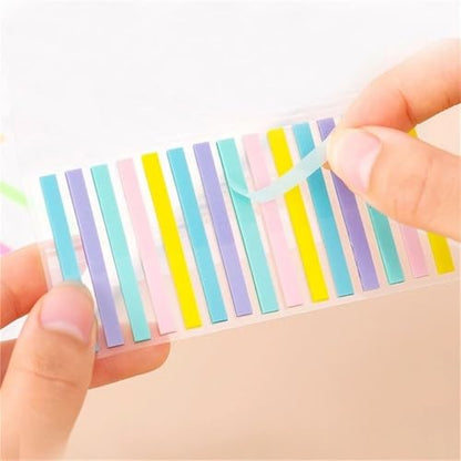 300 Sheets Transparent Sticky Index Tabs, Clear Sticky Notes Long Page Book Markers Tabs,Writable Page Sticky Notes(Macaron) - color: Style B