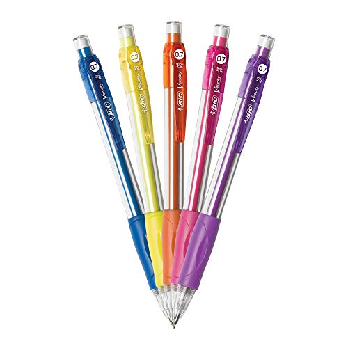 BIC Velocity Mechanical Pencils, With Colorful Barrel, Medium Point (0.7mm), 2-Count Pack Mechanical Pencils With Erasers - size: 2 Count (Pack of 1)