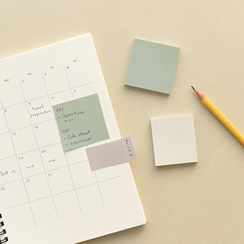 Monolike Color Palette Sticky Plan 30p B Set 4P - Self-Adhesive Memo Pad 30 Sheets - color: Plan 30p B