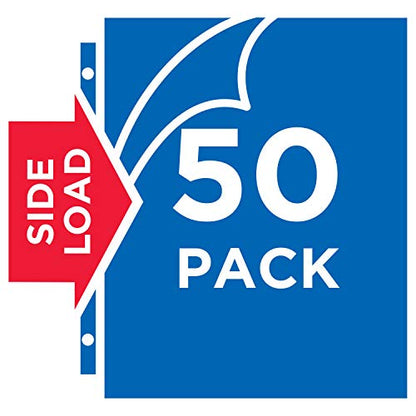 Avery Clear Quick Load Sheet Protectors, Non-Glare, Top & Side Load, 50 Document Protectors (73803) - size: One Size