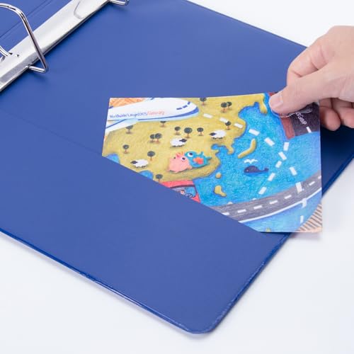 COMIX Sturdy 3 Ring Binder 2 inch with Clear View Cover, 2" Slant-D Ring View Binder Holds 500 Sheets of US Letter Size Paper, 6 Pack (Blue) - color: Blue, size: 2 inch