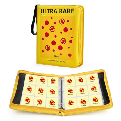 9-Pocket Trading Card Binder, PU Leather Zip Card Binder Album Holds 900 Cards for TCG, Sports Cards, Collectible Cards（CARTOON） - color: Cartoon4