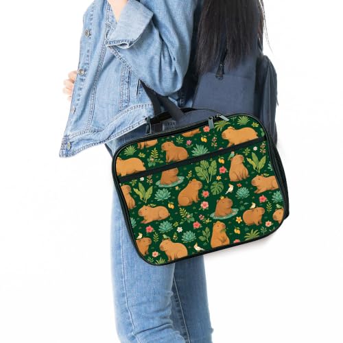 Capybaras Lunch Bag Insulated Reusable Lunch Box Kids Girls Boys Cooler Thermal Tote Bag For Men Women School Work Picnic - color: Capybaras