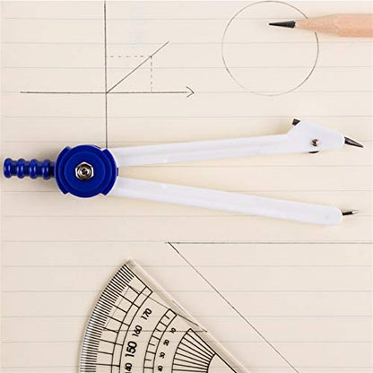 Math Geometry Compass Simple Math Geometry Kit Set Universal Locking Compasses School Supplies Professional Metal Compass for Students Engineer Drawing(A)