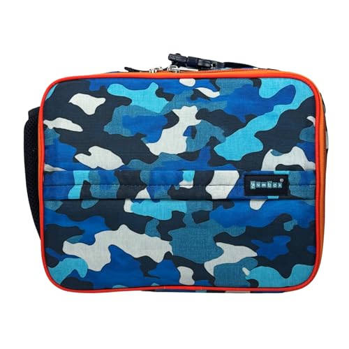 Yumbox Insulated Lunch Bag, Fits Bento Box & Bottle, Camo | Holds Lunch Box & Water Bottle | Adjustable Carry Strap | Insulated EVA Lining | Lightweight Design | Wipe-Clean Fabric - color: Camo