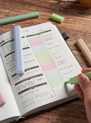 BLIEVE Bible Highlighters No Bleed Through, Chisel Tip, 5 Pack - color: EARTHY