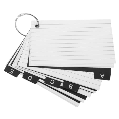 HOMSFOU Index Cards with Metal Binder Rings Blank Flash Cards for Studying and Office Use 3x5 Inches Convenient Learning Tools for Students and Professionals