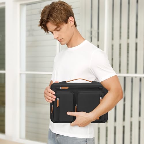 MOSISO 360 Protective Laptop Case 15.6 inch, 15-16 inch Laptop Sleeve | Compatible with MacBook Pro 16, HP Acer Dell Lenovo ASUS, Side Open Carrying Computer Bag with 5 Accessory Pockets&Belt,Black - color: Black, size: 15.6 inch