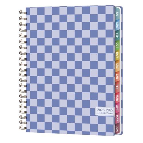 Planner 2026-2027, Weekly and Monthly Academic Year Calendar Planner, July 2026 - June 2027, Daily Agenda Book for Office School Supplies, Letter Size(8.5'' x 11'') - color: 2607-Periwinkle Grid, size: 8.5"x11"(Jul 2026-Jun 2027)