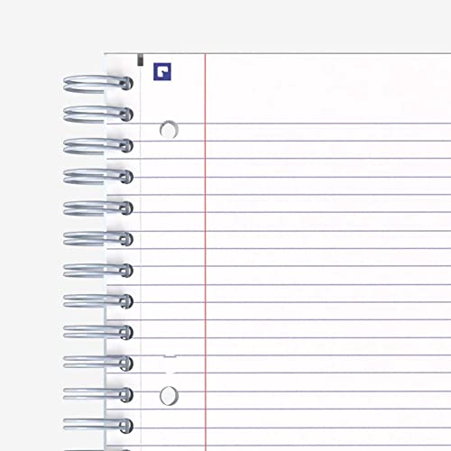 Hamelin, Spiral Notebook, 8.5x11in, College Ruled, Hardcover, 90shts/180 Pages, 3 Subject Notebook, ICE White - color: ICE White