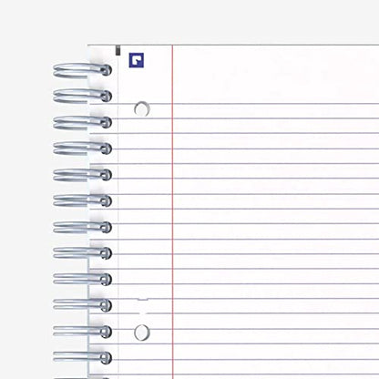 Hamelin, Spiral Notebook, 8.5x11in, College Ruled, Hardcover, 90shts/180 Pages, 3 Subject Notebook, ICE White - color: ICE White