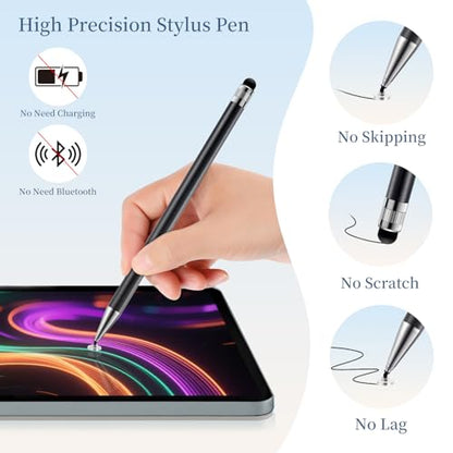 ChaoQ Stylus Pen for Touchscreen 6pcs 2-in-1 Stylus Pen for iPad iPhone | High Sensitivity and Precision Suitable for iPad iPhone Android Tablets and All Touch Screens - (Black) - color: 6 Black
