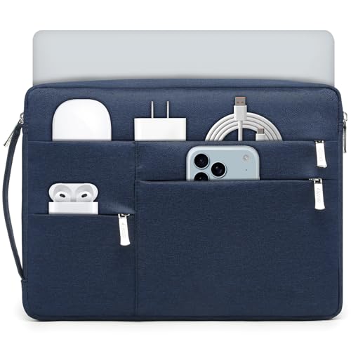 HYZUO 13.3-14 Inch Laptop Sleeve Bag for MacBook Pro 14 M5-M1 Pro/Max A3426 A3427 2026-2021, MacBook Air/Pro 13, 13.8-13.5 Surface Laptop/Book, NoteBook Case for 13" HP Dell Lenovo Asus, Navy Blue - color: Navy Blue, size: 13.3-14 Inch