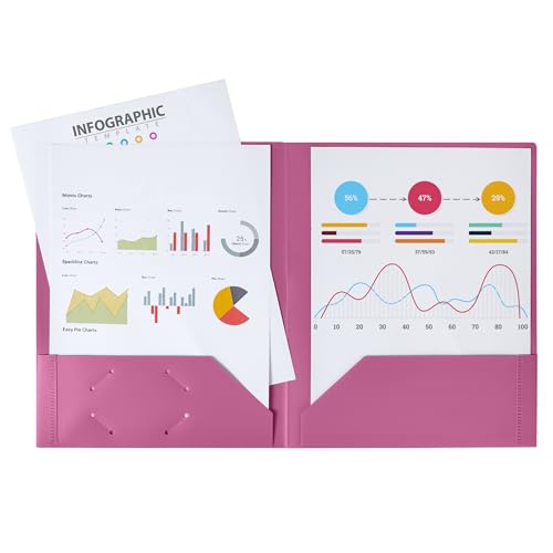 Mr. Pen- Plastic Folders with Pockets, 5 pcs | Aesthetic File Folder with Business Card Slot, 2-Pocket Folder, Back to School, Office, Filing Supplies - color: Outer Space, size: 5 Pack