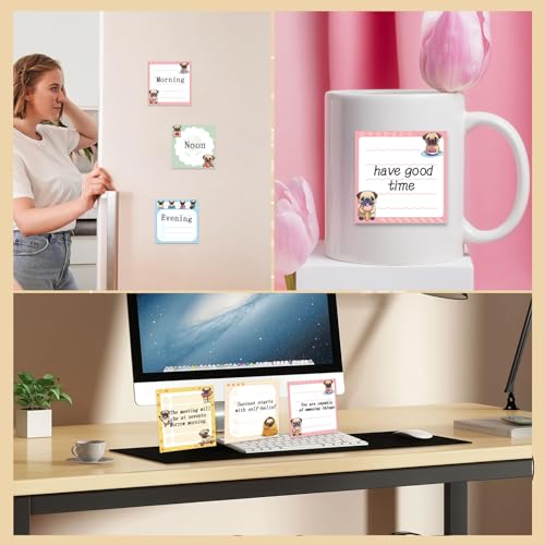 Pug Sticky Notes Gifts - 9 Pack Pug Notepads 3x3 Inch Gifts for Dog Lovers, Cute Dog Self-Adhesive Memo Pads Office School Supplies for Friends Coworkers (450 Sheets) - style: Pug
