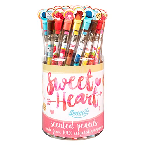 Sweetheart Smencils Cylinder - HB #2 Scented Pencils, 50 Count, Gifts for Kids - color: Sweetheart