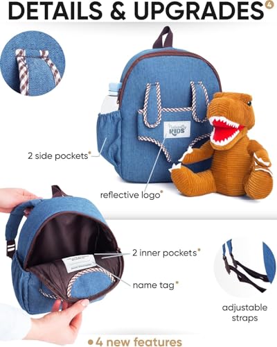 Dinosaur Toys for Kids 5-7, Gifts for 5 Year Old Boys, 4 Year Old Boy Birthday Gift, Toddler Dinosaur Backpack - color: 01 Dinosaur, style: Medium