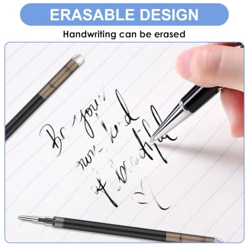 40pcs 0.7 mm Erasable Gel Ink Pen Refills Compatible with FriXion Friction | Multicolor Replaceable Medium Fine Point Refill for Erasable Pens Smooth Writing Fast Dry for School Office Home, 8 Colors