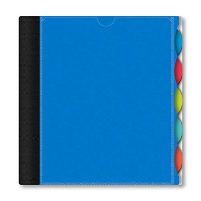 IQ+ iScholar iQ+ Poly Cover 10 Subject Notebook, College Ruled, 11 x 8.5 Inch, 250 Sheets, Blue (58900-BL) - color: Blue, size: 10 Subject, style: College Ruled