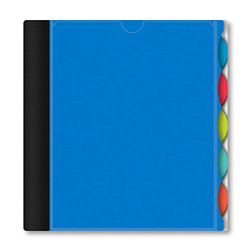 IQ+ iScholar iQ+ Poly Cover 10 Subject Notebook, College Ruled, 11 x 8.5 Inch, 250 Sheets, Blue (58900-BL) - color: Blue, size: 10 Subject, style: College Ruled