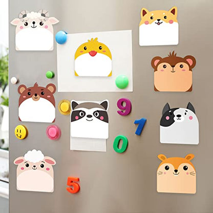 Yinder 24 Pads Cute Animal Sticky Notes Kawaii Animal Sticky Notes Pads Bulk Fun Cartoon Memo Pad Self Adhesive Tab Back to School Gift for Teacher Student Classroom Veterinary Cat Office Supplies - style: Multi Animals