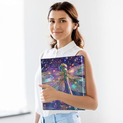 Custom Holographic 3 Ring Binder 1.5" Round Ring Binders Personalized Name View Binder with 200 Sheet for School Supplies Women Men Office, 1 Pack - color: Custom Holographic Pattern