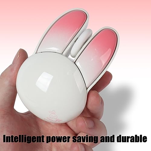 Wireless Mouse, Pink, Bluetooth & 2.4G Dual-modes, Unisex, 1200DPI, Quiet Click, Smooth Texture, 10m Range, Compatible with Windows, Mac OS, Chromebooks, iPad, Laptops - color: Pink&White