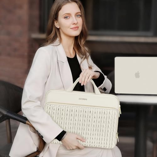 MOSISO Laptop Case 13.3 inch, 13-13.3 inch Laptop Sleeve Compatible with MacBook Neo/Air 13.6 M5 M4 M3 M2 M1/Pro 13/14, HP Dell Lenovo ASUS, Wheat Ear Quilted Carrying Bag with Handle&Pocket, Sand - color: Sand, size: 13.3 inch