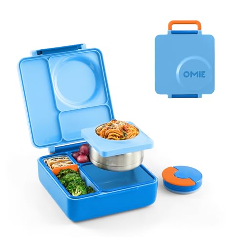Omie OmieBox Kids Insulated Leakproof Bento Lunch Box with Food Jar (Blue Sky) - color: Blue Sky