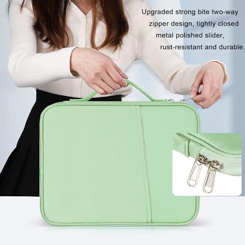 iPad Pro 12.9 Sleeve Carrying Case, Padded Tablet Bag for iPad Pro 13-in (M4), iPad Air 13-in (M2), Surface Pro 9/8, 12.4” Galaxy Tab S8+/S9+ (Mint Green-12.9) - color: Green-12.9in, size: 12.9 inch