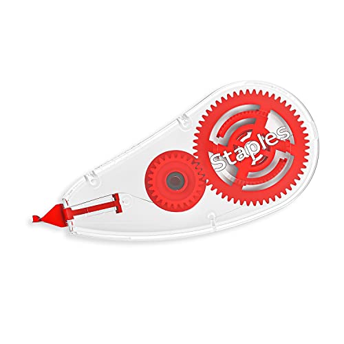 STAPLES Correction Tape, White, 30 Pack – Bulk Instant‑Dry Tape for Offices, Classrooms & Admin Use - style: 30 Pack