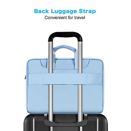 MOSISO 360 Protective Laptop Bag 13.3 inch, 13-14 inch Computer Bag Compatible with MacBook Air 13 inch/Pro 13 inch/Pro 14 inch,HP,Dell,Notebook, Laptop Carrying Case with Strap&Handle, Airy Blue - color: Airy Blue, size: 13.3 inch