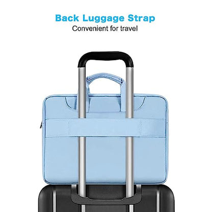 MOSISO 360 Protective Laptop Bag 15.6 inch, 15-16 inch Computer Bag Compatible with MacBook Air 15 inch/Pro 16 inch, HP,Dell,Lenovo,Asus,Notebook, Laptop Carrying Case with Strap&Handle, Airy Blue - color: Airy Blue, size: 16 inch