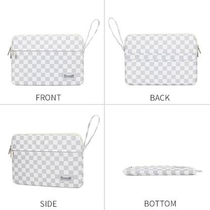 Canvaslife Laptop Sleeve Case Cover with Pocket for MacBook Pro 14 inch and 14 inch-14.4 inch HP, Lenovo, Dell, ASUS, Acer Notebook Computer (Grey Checker) - color: Grey Checker, size: 14 inch / 14.0 inch