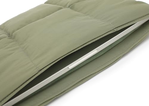 KAYOND Puffy Laptop Sleeve 13 Inch 14 inch, Pillow Shape Laptop Sleeve, Compatible MacBook Pro 13inch 14 Inch M4 M5 Pro/Max, MacBook Air M1 M2 M3 M4 2026, Green - color: Green, size: For 13"-14" MBA/MAP M4 M3 M2 M1