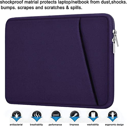 Laptop Sleeve 14 inch, Durable Carrying Bag Shockproof Protective Case Cover, Handbags Briefcase Laptop Bag Compatible with 14" MacBook Air/Pro HP Asus Lenovo Notebook Computer, Purple - color: Purple, size: 14 inch