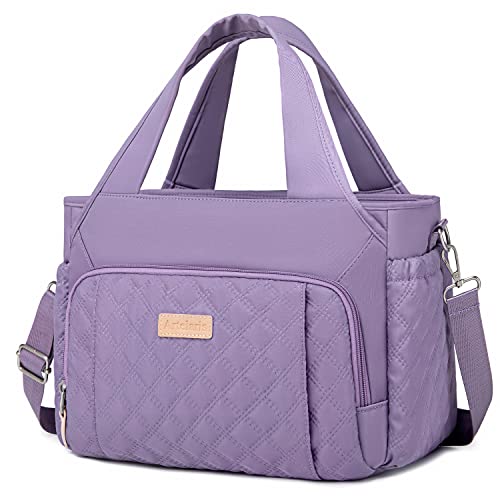 Artelaris Insulated Lunch Bag for Women,Leak-Proof Cooler Lunch Box, Cooling Tote for Adult,with 7 Pockets,Adjustable Strap(15 Liters) - color: Purple