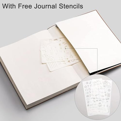 EMSHOI Dotted Journal Notebook, 192 Numbered Pages, B5 Size (7.5'' x 10'') | 100 GSM Thick Paper, Leather Softcover, Dot Grid, for Journaling, Planning, Tracking & Sketching (Green) - color: Green, style: Dotted