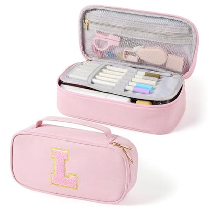 YOOLIFE Birthday Gifts for 3 4 5 6 7 8 9 10 11 12 13 Year Old Girls, Gifts for Teen Girls Kids, Pink Pencil Case for Girl, L (Pink) - color: Pink, style: L