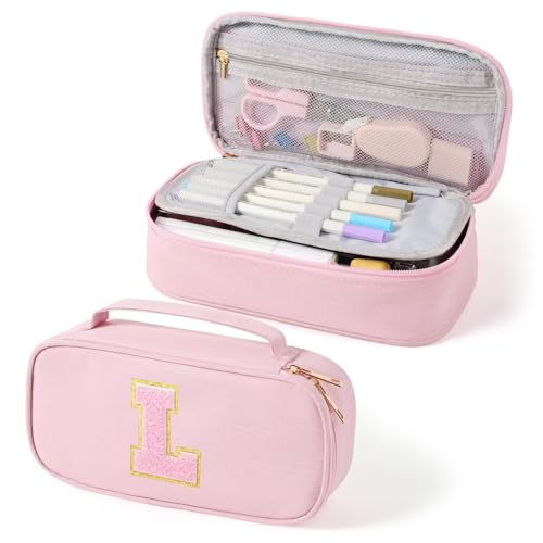 YOOLIFE Birthday Gifts for 3 4 5 6 7 8 9 10 11 12 13 Year Old Girls, Gifts for Teen Girls Kids, Pink Pencil Case for Girl, L (Pink) - color: Pink, style: L