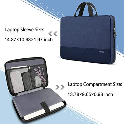 Ytonet 14 Inch Laptop Sleeve, TSA Water Resistant Laptop Case with Handle | Compatible with MacBook HP Dell Lenovo Asus Notebooks, Computer Carrying Case, Protective, Gift for Men Women, Dark Blue - color: Dark Blue, size: 14 in